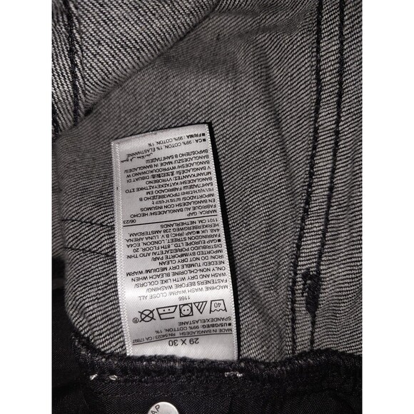 GAP Men's Straight Fit Black Denim Jeans 29x30 - Picture 8 of 9